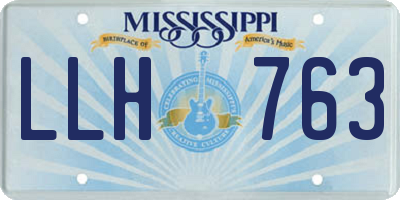 MS license plate LLH763