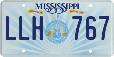MS license plate LLH767