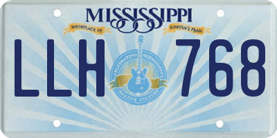 MS license plate LLH768