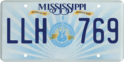 MS license plate LLH769