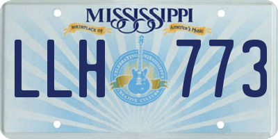 MS license plate LLH773