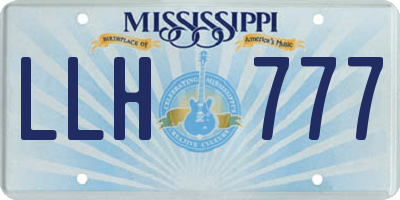 MS license plate LLH777