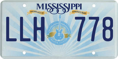 MS license plate LLH778