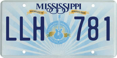 MS license plate LLH781