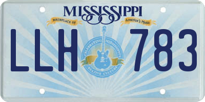 MS license plate LLH783