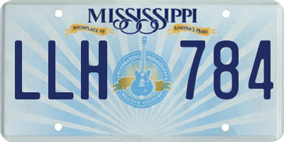 MS license plate LLH784