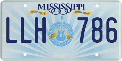 MS license plate LLH786