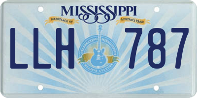 MS license plate LLH787