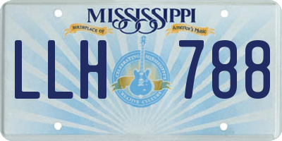 MS license plate LLH788