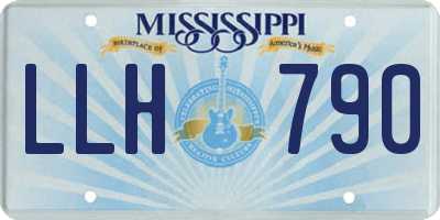 MS license plate LLH790