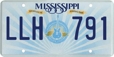 MS license plate LLH791