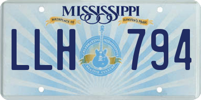 MS license plate LLH794