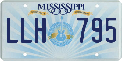 MS license plate LLH795