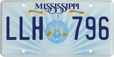 MS license plate LLH796