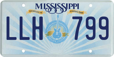MS license plate LLH799