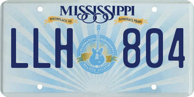 MS license plate LLH804