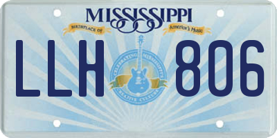 MS license plate LLH806
