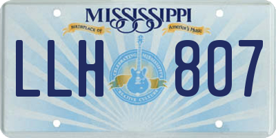 MS license plate LLH807