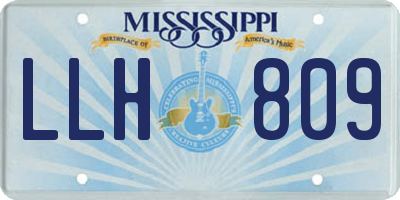MS license plate LLH809