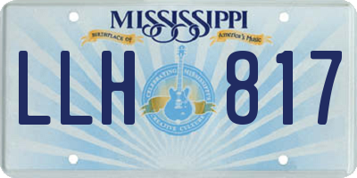 MS license plate LLH817