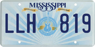 MS license plate LLH819