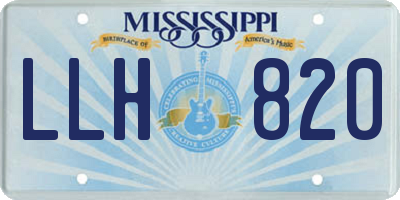 MS license plate LLH820