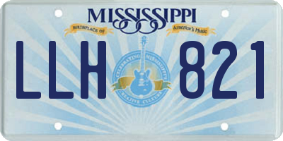 MS license plate LLH821
