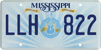 MS license plate LLH822