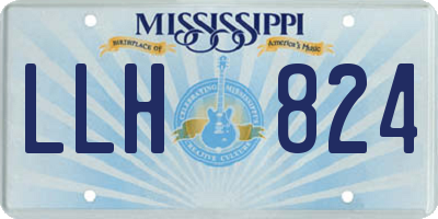 MS license plate LLH824
