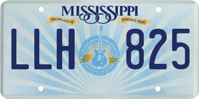 MS license plate LLH825