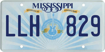 MS license plate LLH829