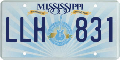 MS license plate LLH831