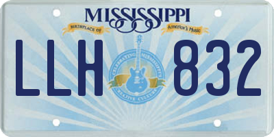 MS license plate LLH832