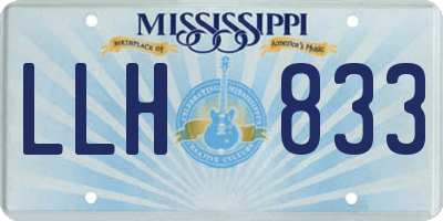 MS license plate LLH833