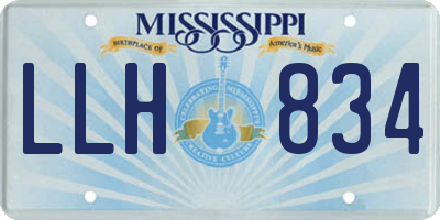 MS license plate LLH834