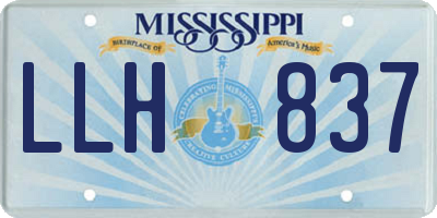 MS license plate LLH837