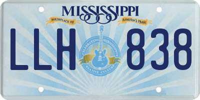 MS license plate LLH838