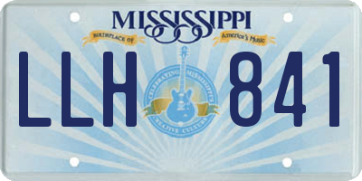 MS license plate LLH841