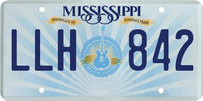 MS license plate LLH842