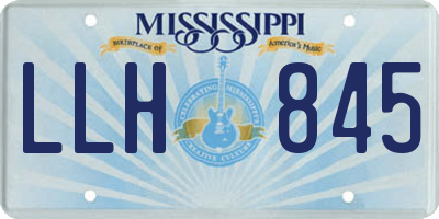 MS license plate LLH845