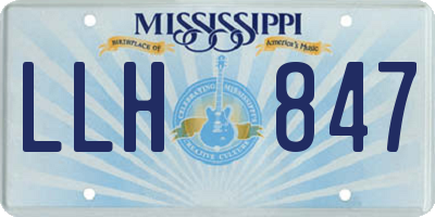 MS license plate LLH847