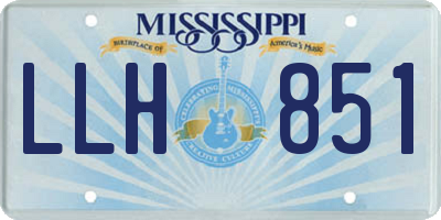 MS license plate LLH851
