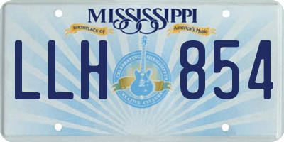 MS license plate LLH854