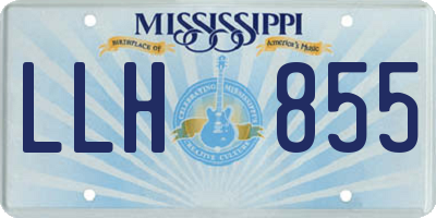 MS license plate LLH855