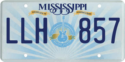 MS license plate LLH857