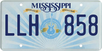 MS license plate LLH858
