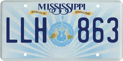 MS license plate LLH863