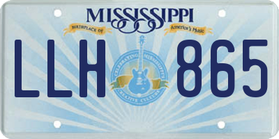 MS license plate LLH865