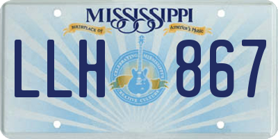 MS license plate LLH867