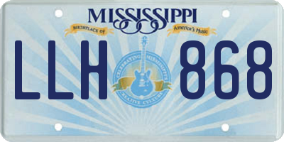 MS license plate LLH868